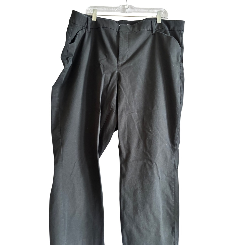 Old Navy Womens High Rise Pixie Never Fade Black Straight Leg Pants Size 24 - Picture 1 of 6